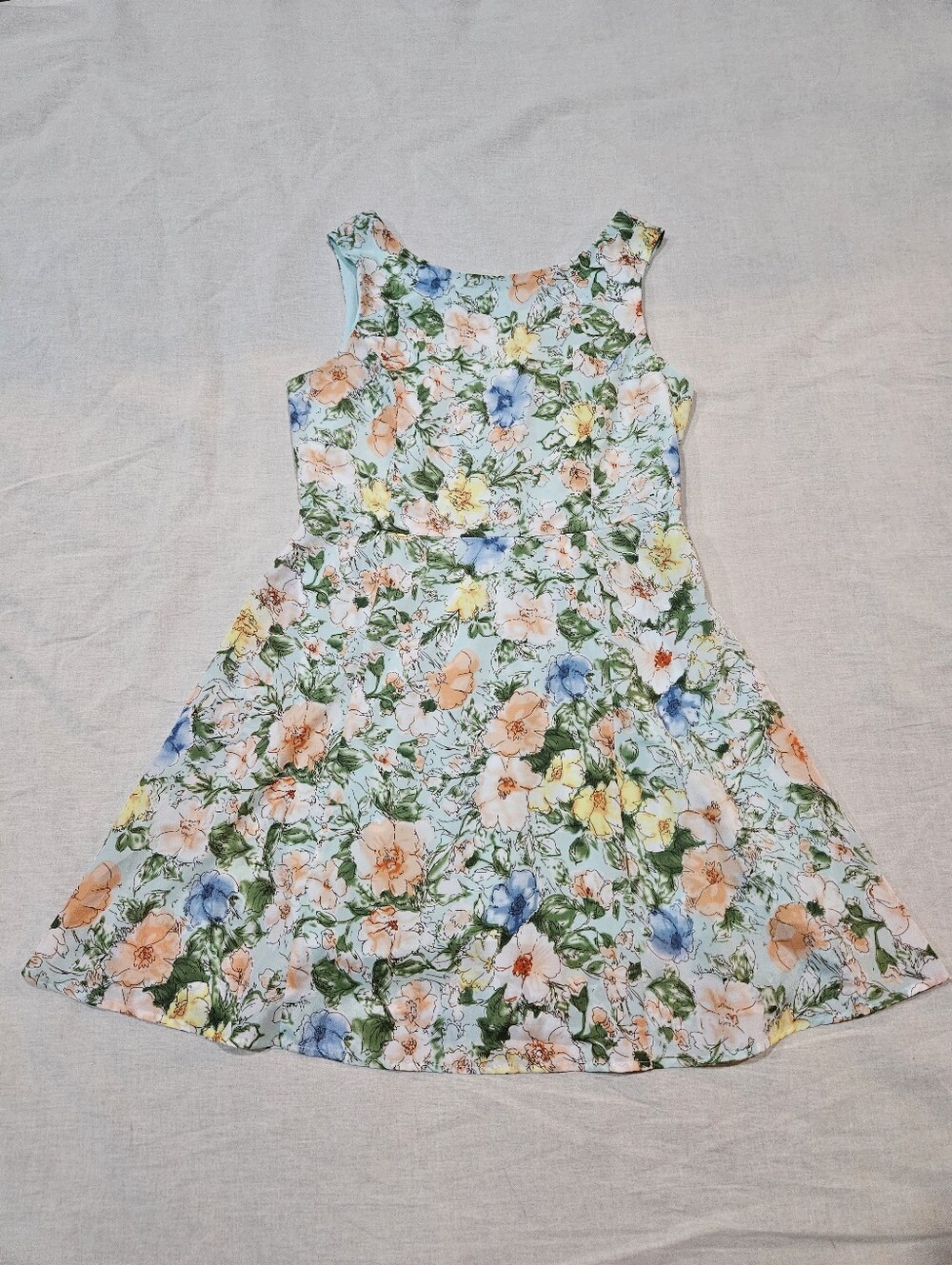 Floral Blue Mini Dress